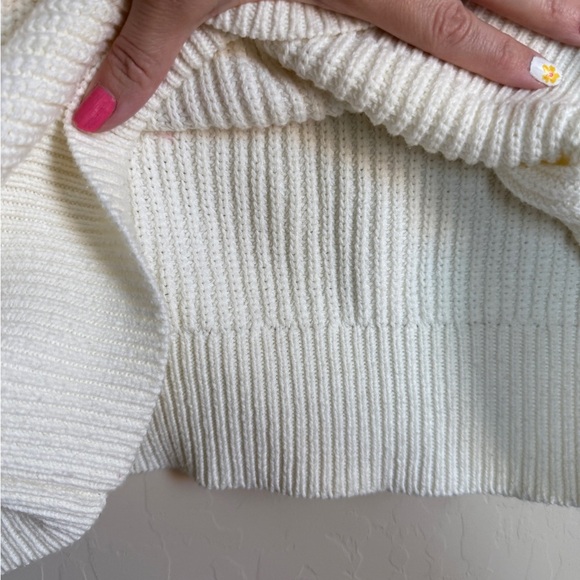 Tullabee Cream Knit Mom Sweater Pink Braided Hearts Valentine’s Day Medium - Picture 8 of 13